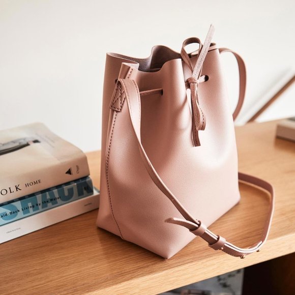 Kayla and Ava Dusty Rose Bucket Bag - Picture 1 of 7
